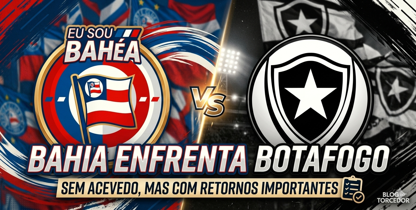 Bahia enfrenta Botafogo sem Acevedo, mas com retornos importantes